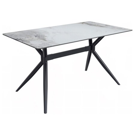 Leisuremod Rectangular 55.11 in W, 29.9 in L, Stone/Stainless Steel, Medium Grey ETBL-55PGR-S