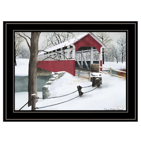 Homeroots Crisp Winter Evening 2 Black Framed Print Wall Art 404477