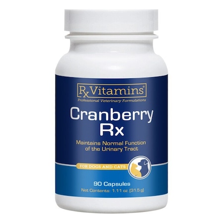 Rx Vitamins Cranberry Capsules, Maintains Normal Function of the Urinary Tract, For Dogs & Cats, 1.11oz, 90PK 8920