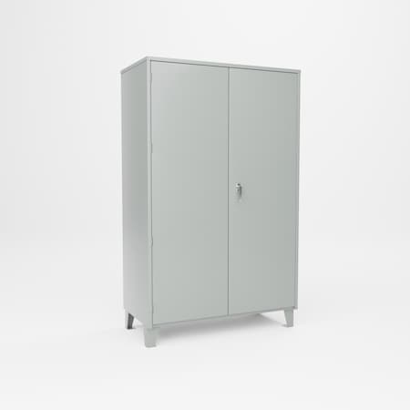 Pucel Heavy Duty Storage Cabinet with Drawers, 48 in W x 72 in H x 24 in D, Gray HDSC-4872-24-6D