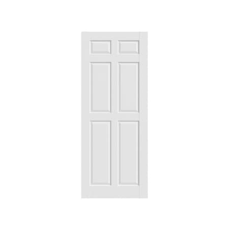 Wrightmaster 32 in. x 80 in. 6 Panel Solid Wood Core White Primed Interior Door Slab ZROP464499
