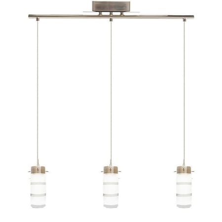 Westgate TRIPLE PENDANT LINEAR INTEGRATED LED WITH FROSTED ETCHED GLASS SHADES 36W 2430LM C90 5CCT LCFB-3LS-MCT5