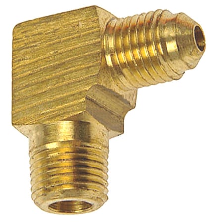 Auveco Brass Sae 45 Degree Flare Male Adapter Elbow 5/16in Tube Size 1/4in Npt Threads, 5PK 233