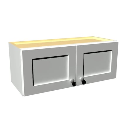 Rigel Cabinetry Kitchen Wall Cabinet, 30 in W x 12 in H, 2-Door, Raw Maple, Solid Wood RTA - 806208