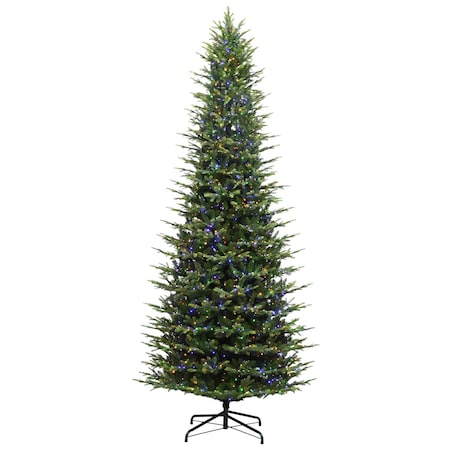 Holiday Bright Lights 12 ft. Slim LED 2900 ct Emerald Pine Sparkle Color Changing Christmas Tree 24-12009A