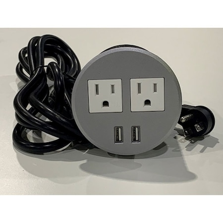 Boss Office Products Desk Top Electrical Plus Grommet Outles SOT-4SW