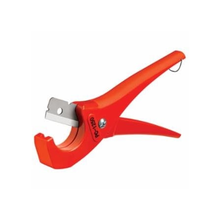 Ridgid Single Stroke Plastic Pipe and Tubing Cutter, Model PC-1250, 1/8 in to 1-5/8 in Cutting Capacity 632-23488