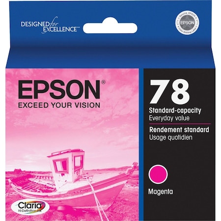 Epson No. 78 Claria High Definition Magenta Inkjet Cartridge 515 YLD T078320