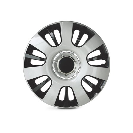 Altertrim 14 in Univ Hubcaps, Snap-On, (Slvr & Blk Lacq), 4PK CHB-5065-DP-14