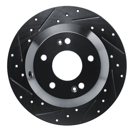 Dynamic Friction Co DFC Brake Rotor - Drilled and Slotted - Black 633-21029L