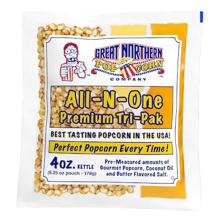 Great Northern Popcorn 4oz Popcorn Machine Popcorn Packets Pre-Measured, Movie Theater Style, All in One Gourmet Kernels 83-DT6191-IMP