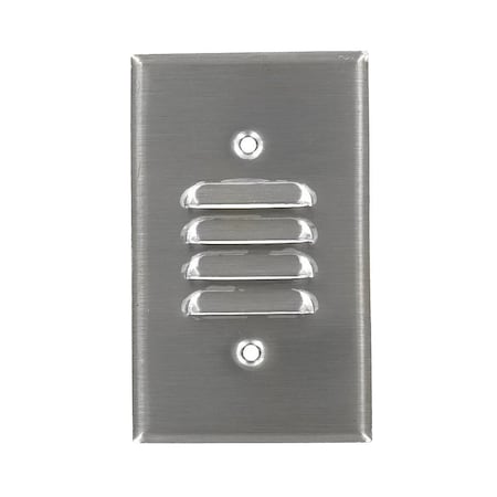 Leviton Louvre Wallplate, Standard Size, Gang 1, Brushed Stainless Steel 84080-40