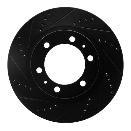 Dynamic Friction Co DFC Brake Rotor - Drilled and Slotted - Black 633-76128L