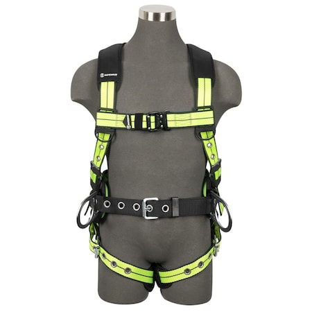 Safewaze PRO Plus Construction Harness 3D, QC Chest, TB Legs, TB Torso 4X FS-FLEX270-4X