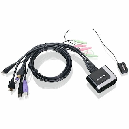 Iogear 2-PORT HD CABLE KVM SWITCH WITH AUDIO GCS62HU