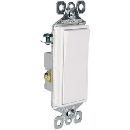 Legrand Rocker Switch, 15 A, 120/277 V, 3-Way, Screw Terminal, Thermoplastic Housing Material TM873WSLCC10