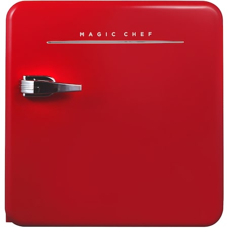 Magic Chef 1.6 cu. ft. Retro Mini Refrigerator, Red, Without Freezer MCR16CHR