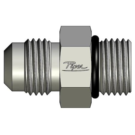 Piper Straight Thread Connector, 1/4in. Male JIC, 1/4'' Male O-Ring Boss Straight 0700-04-04