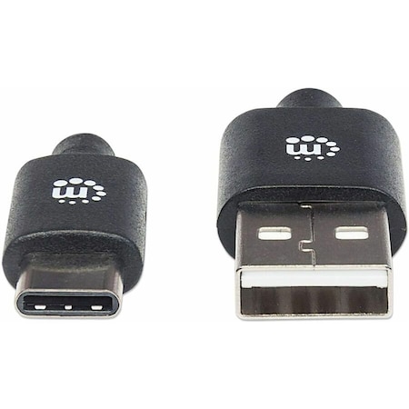 Manhattan USB 2.0 TYPE-A MALE TO USB-C MALE. CONNECTS A USB-C DEVICE TO A HI-SPEED USB HUB 354929