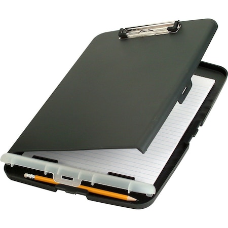 Officemate Low Profile Storage Clipboard, 1/2" Capacity, Holds 9w x 12h, Charcoal 83303