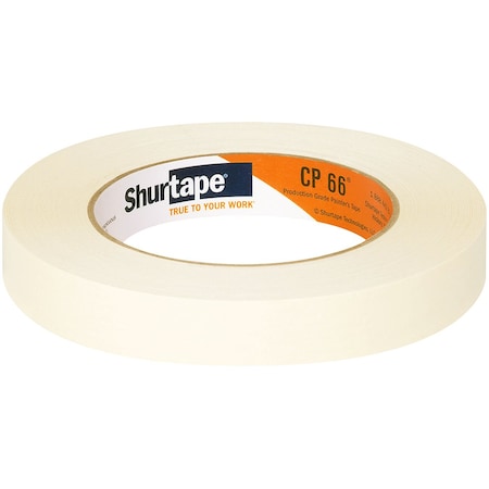 Cp 66 1-Roll of .70in x 60 Yds Shurtape CP66 Contractor Grade Masking Tape, Single Wrap 141347