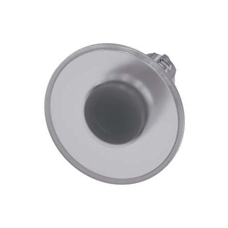 Siemens Illuminated mushroom pushbutton, 22 mm, round, metal, shiny, clear, 60 3SU1051-1CA70-0AA0