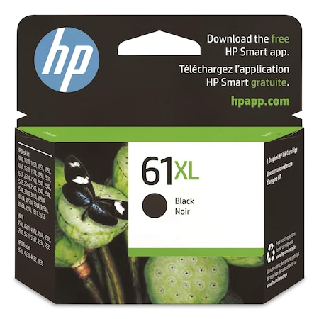 Hp High Yield Ink Cartridge, HP 61 XL, Black CH563WN#140