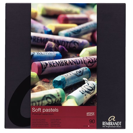 Rembrandt Soft Pastel Cardboard Box Set, Portrait Selection, Full Sticks, 90-Piece Set 31823093