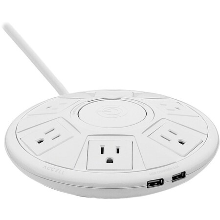 Accell Plug Adapter, Surge, USB, 2 USB/6 Outlet(s) D080B-048F