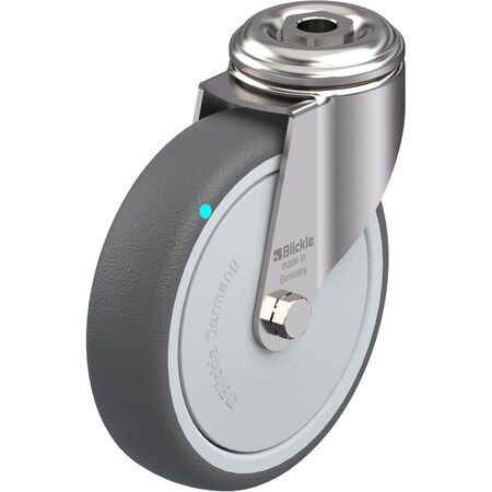 Blickle SS, Kingpin Swivel Caster, PU, 4", 240 lb. LKRXA-PATH 101KFD