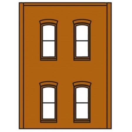 Time2Play Two Story Rectangle 4 Window Scale Model Railroad Building TI2134899