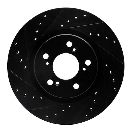 Dynamic Friction Co DFC Brake Rotor - Drilled and Slotted - Black 633-58021L