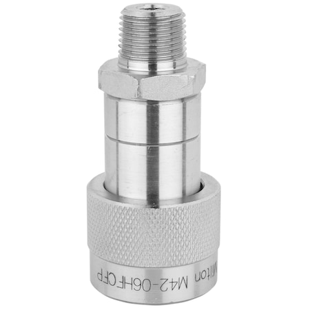 Milton Hydraulic High Flow Coupler, Female Half, 3/8" NPTF M42-06HFCFP