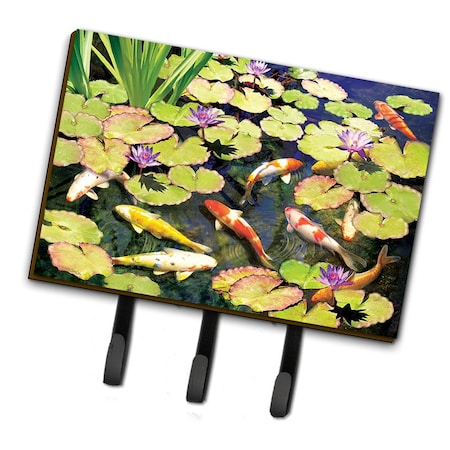 Carolines Treasures 6 x 2 x 9 in. Koi Pond IV Leash or Key Holder PRS4049TH68