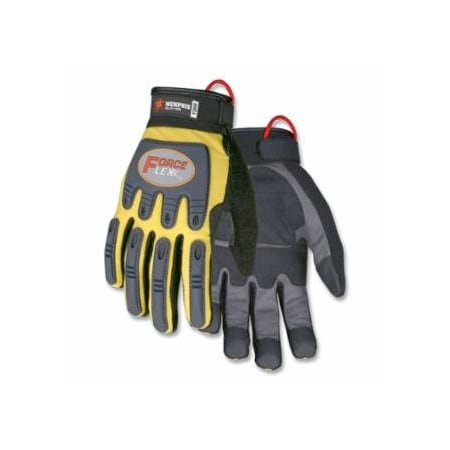 Mcr Safety ForceFlex General Purpose Work Gloves, Medium, Hook & Loop Cuff, Synthetic leather 127-Y200M