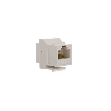 Cable Wholesale Cat6 Keystone Inline Coupler, White, RJ45 Female 326-220WH