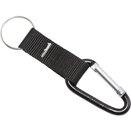 Advantus Carabiner Key Chain, Black, 10PK AVT75556