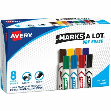 Avery Dennison MARKER, DRYERASE, 8ST 24411