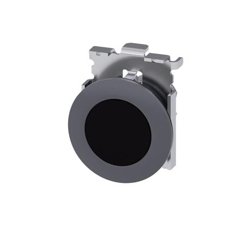 Siemens Pushbutton, 30 mm, round, Metal, matte, black, front ring 3SU1060-0JB10-0AA0-ZY19