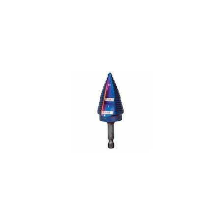 Sm Products Mach-Blue 16-Step Drill Bit, 3/16 - 1-1/8 In. 19023