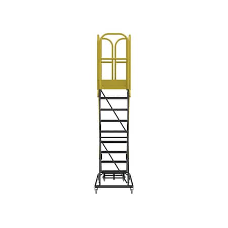 Ballymore 132 in H Steel Rolling Ladder, 9 Steps PL093228G