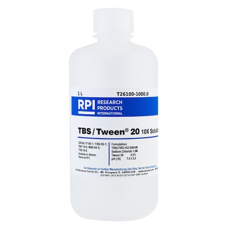 Rpi TBS / Tween 20 10X Solution, 1 Liter T26100-1000.0