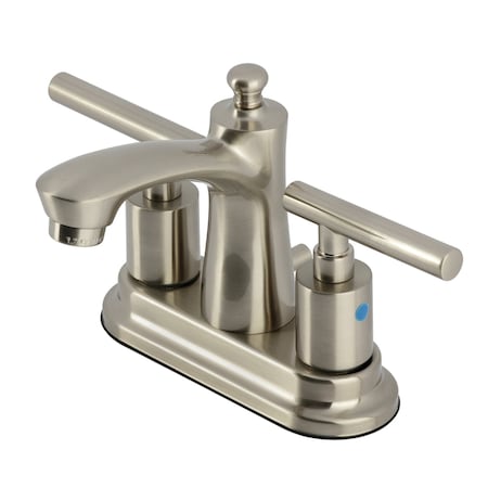 Kingston Brass Double-Handle 4" Centerset Bathroom Faucet with Pop-Up Drain, Brushed Nickel FB7628CML