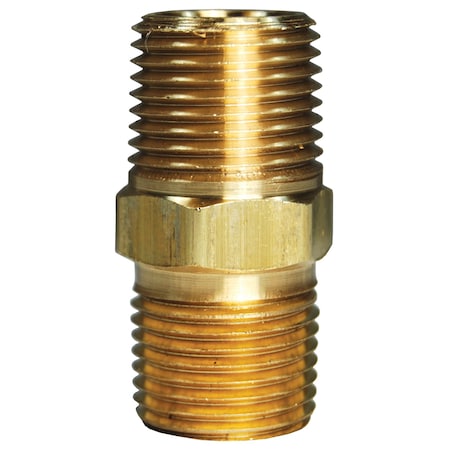 Dixon Brass Dryseal Nipple, MNPTF x MNPTF, 1/4" Pipe Size 3700404C