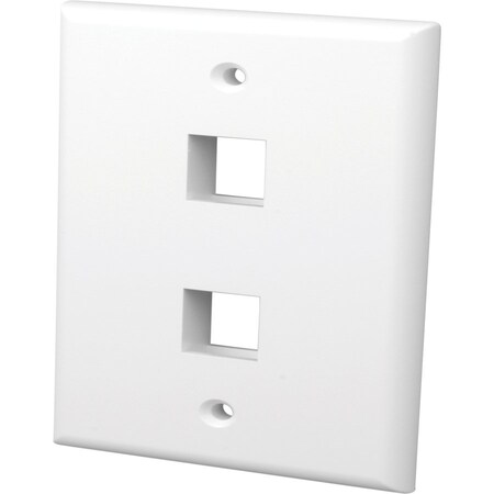 Vanco International- Inc Vanco 2 Port Keystone Wallplate White 820102