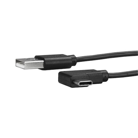 Ezgeneration 3 ft. USB A to USB C Cable Right Angle, Type C USB 2.0 - Black EZ328628