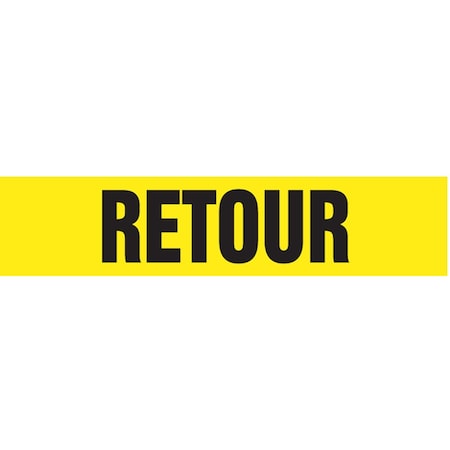 Accuform FRENCH PIPE MARKER RETOUR LANGUAGE CRPK611STB