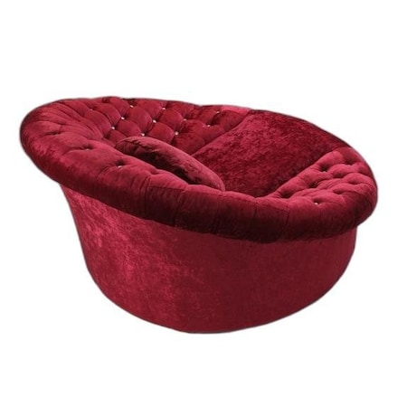 Homeroots 17" Red Velour And Mdf Sofa Chair 282511