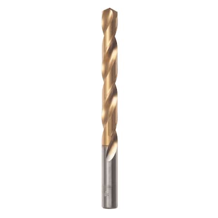 Irwin Drill Bit, 1/2 in, Titanium Nitride, 135deg 63932