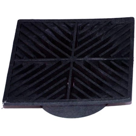 Homestead 4 6 in. Black Square Structural Foam Polyolefin Grate HO569522